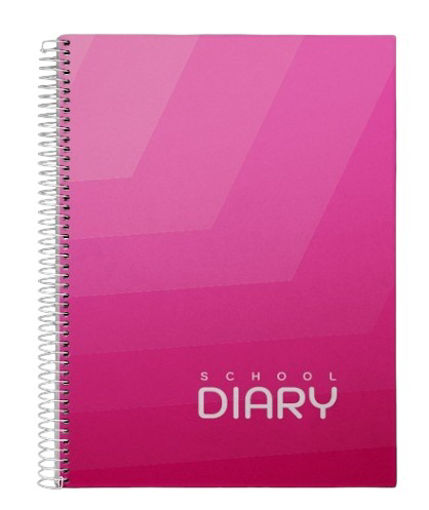 Picture of SCHOLASTIC DIARY SPIRAL PINK